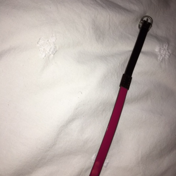 J Crew Skinny Belt Dark Brown and patent leather hot pink - Picture 3 of 4